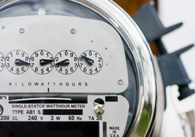 Close-up of an electric meter