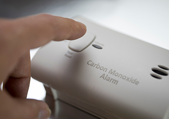 A carbon monoxide alarm