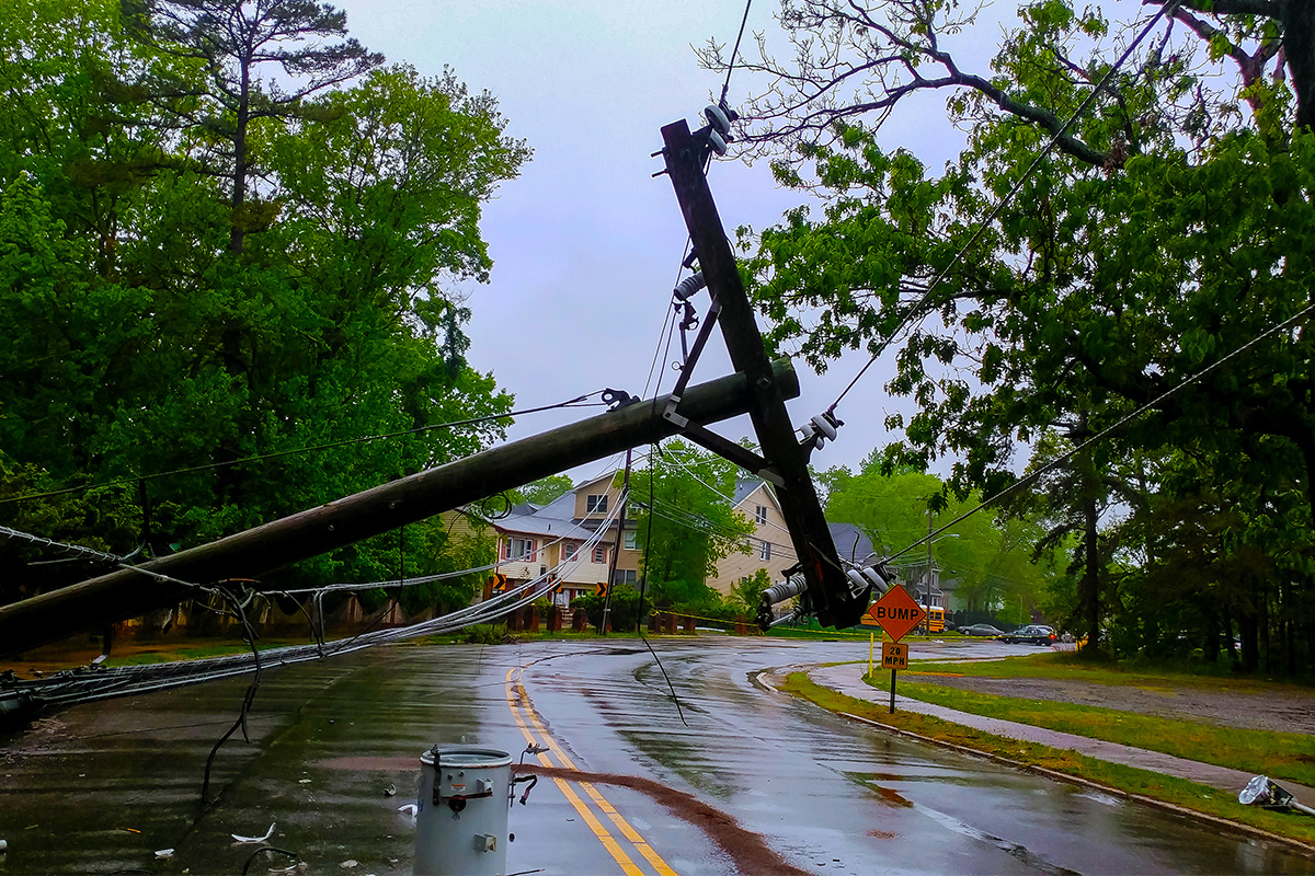Storm damage on Long Island