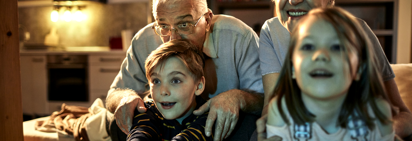 Family Watching TV