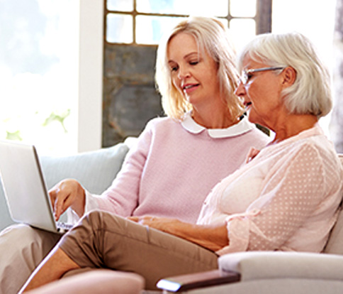 senior woman on phone