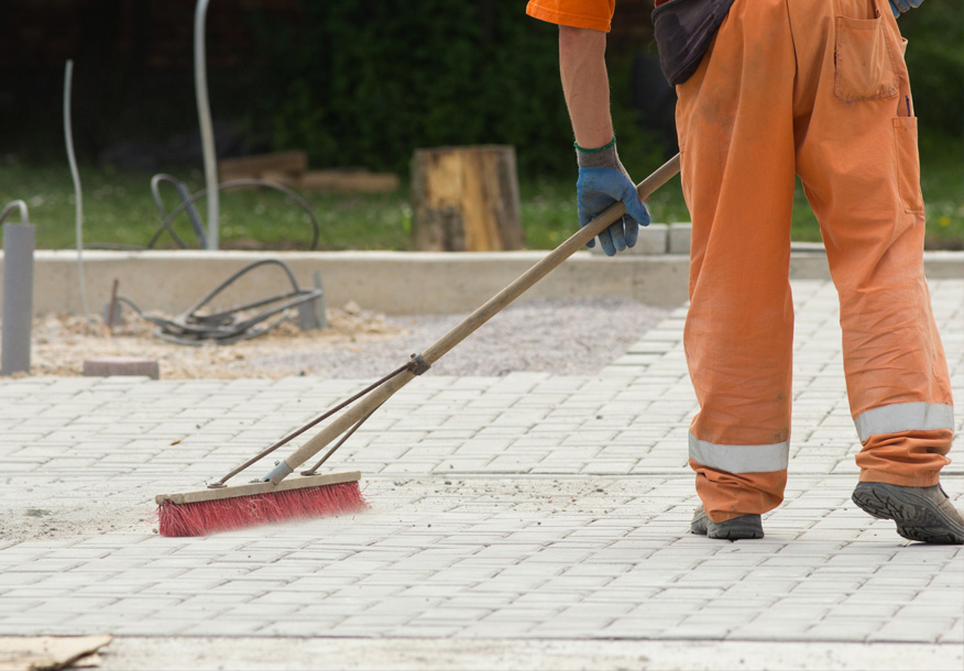 cleaning street