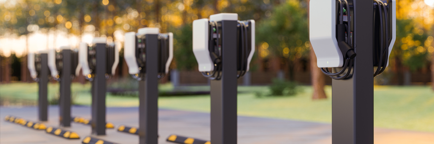 EV charging station on LI