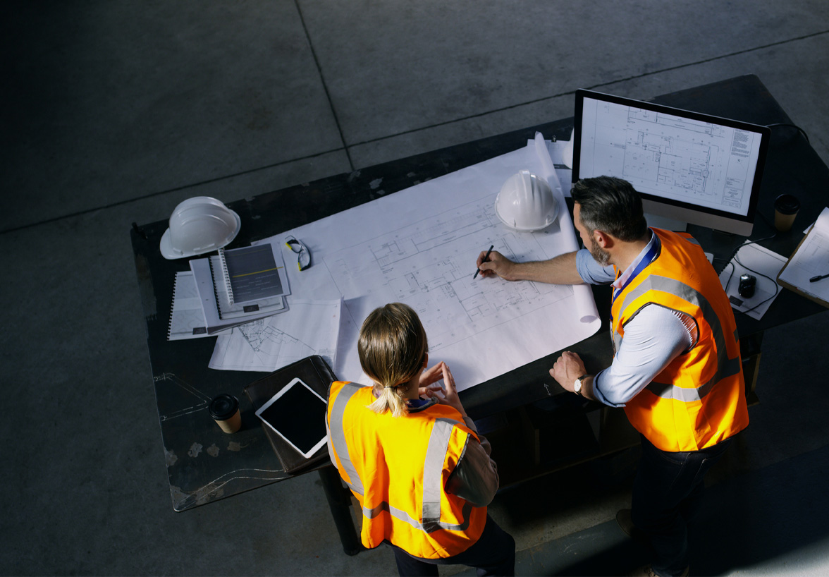 contractors at a table