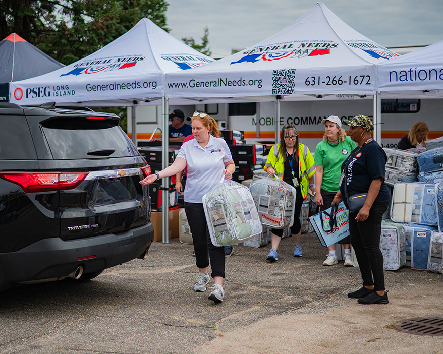 PSEG Long Island, National Grid and General Needs teamed up for the first-ever Veterans Warm Up giveaway event in Hicksville on Sept. 15, 2025.