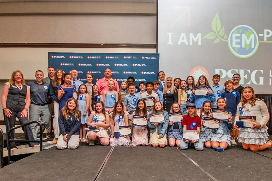 Student winners of PSEG Long Island’s seventh annual I Am EM-Powered Energy Conservation Video Public Service Announcement (PSA) Contest with their teachers and PSEG Long Island representatives at the I Am EM-Powered awards ceremony on April 28, 2026.