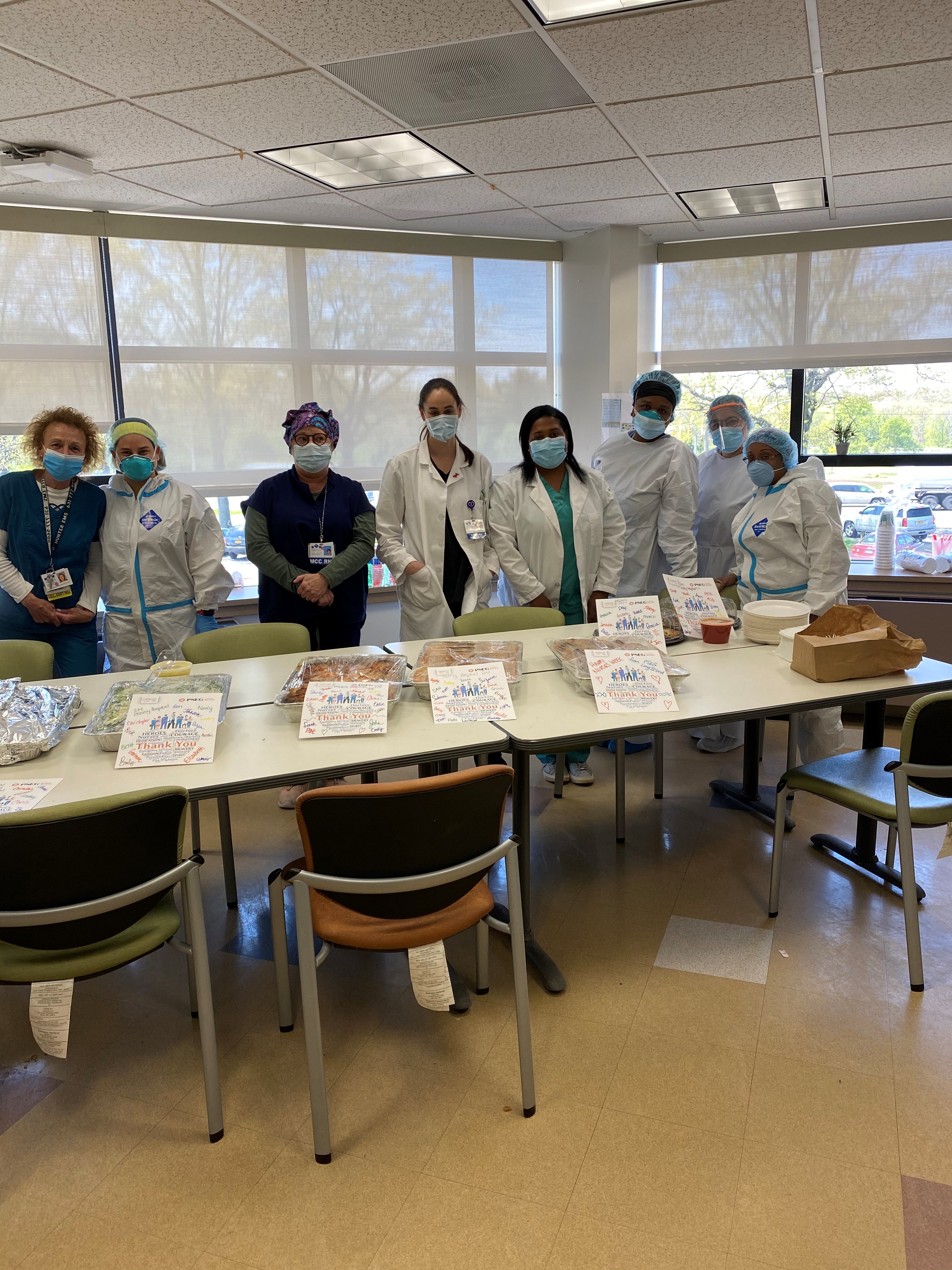 Frontline healthcare heroes caring for COVID-19 patients at Mercy Medical Center were treated to lunch last week by PSEG Long Island to thank them for their service and in honor of National Nurses Week (May 6-12).