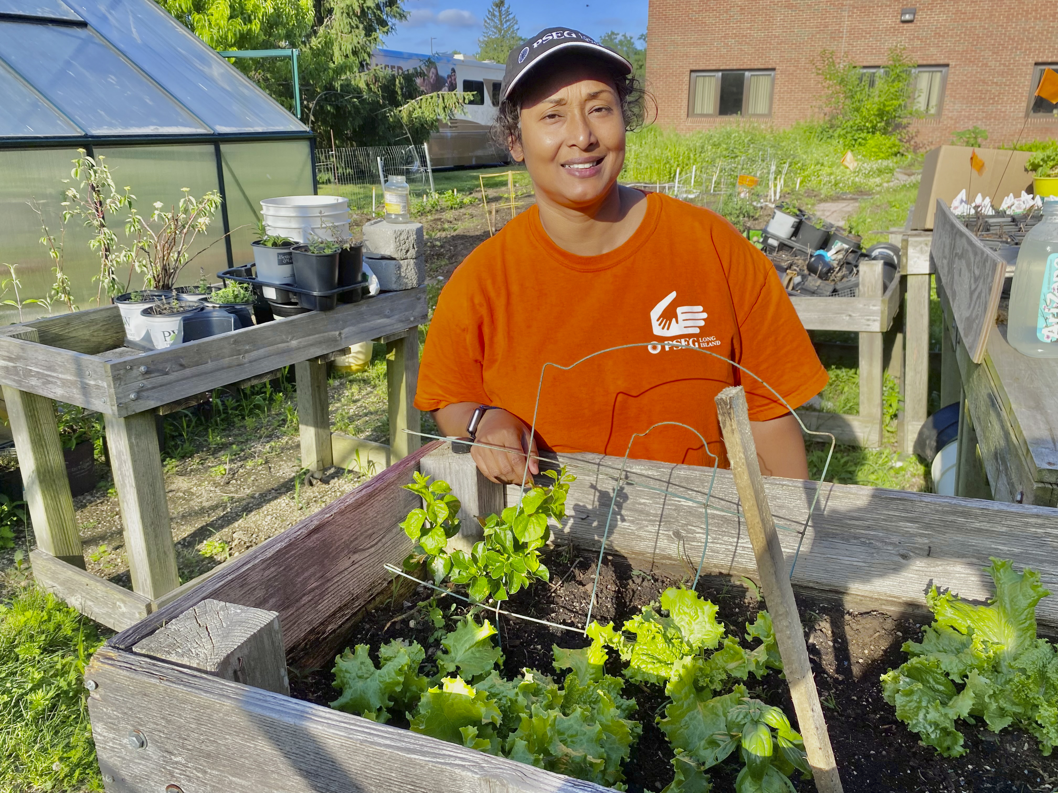 Photo caption: PSEG Long Island’s Gracia DeSilva, senior administrative assistant, volunteers every week at The Long Island Coalition for the Homeless (LICH) Community Garden to support local homeless veterans.